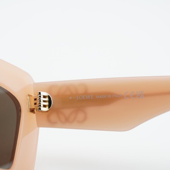 Loewe LW40145F 72E Sunglasses Shiny Pink Cat Eye Frame, Brown Lenses main image 6